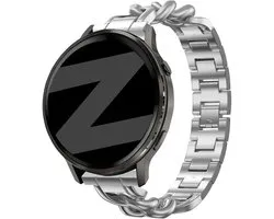 Bandz Bracelet métallique 'Chains' compatible avec Huawei Watch GT 6 - 41mm / GT 5 Pro - 41mm / GT 5 - 42mm / GT 4 - 41mm / Fossil Gen 6, 5e - 42mm / Charter HR / Q Venture Gen 4-3 / Xiaomi Watch S4 - 41mm / Withings ScanWatch 2, 1 & Light - Argent