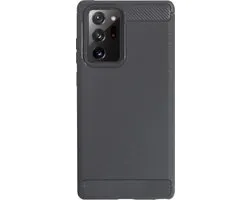 BMAX Carbon soft case hoesje geschikt voor Samsung Galaxy Note 20 Ultra / Soft cover / Telefoonhoesje / Beschermhoesje / Telefoonbescherming - Grijs