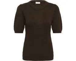 Kaffe KAvivian Knit Pullover Dames Trui - Coffee Bean