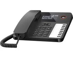 Gigaset Desk 600 - Noir - téléphone filaire - afficheur, identification de l'appelant - fonction mains libres - 7 touches directes - connexion casque