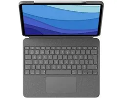 Logitech Combo Touch iPad Pro - Tablet toetsenbord - 12.9 inch - Grijs