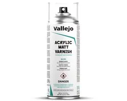 Vallejo Hobbyverf Acrylverf - 28531 Acrylic Matt Spray Varnish - Verf spuitbus - 400 ml
