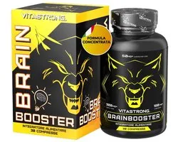 Vitastrong Brain Booster – Krachtige Nootropic met Pantotheenzuur, Cafeïnecomplex, Biotine, Carnitine, Co-enzym Q10 en Vitaminen B6, B12, Foliumzuur