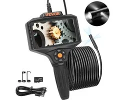 VEVOR Endoscoop Camera Drievoudige Lens 5" Ips Scherm 854x480 Inspectie Camera 5m Kabel Pijp Camera 5000mah Batterij Voor 5-6 Uur Riool Camera Ip67
