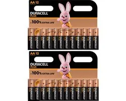 Duracell Alkaline Plus | AA Batterijen - 24 stuks