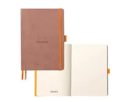Rhodia Goalbook – A5 – 120 Bladen – Dotted – Ivoorkleurig Papier 90 g/m² – Elastieksluiting - Rozenhout