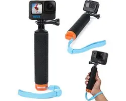 Waterdichte drijvende handgreep - Drijvende handgrip floater - GoPro drijvende selfiestick - Universele Bobber met Polsband - Geschikt GoPro Hero, Fusion, AKASO, DJI Osmo Action Camera's - Waterdichte paalgreepbeugel - Accessoire voor onderwater