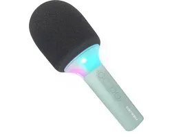 KIDYWOLF KIDYMIC Groen – Draadloze Karaoke Microfoon voor Kinderen met Bluetooth, LED Lichteffecten & Stemvervorming - 4+