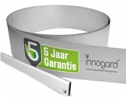 Innogard gegalvaniseerde metalen gazonrand L10 m H25 cm – Flexibele randafwerking 1 mm dik, gazonrand voor het afbakenen van tuinbedden.