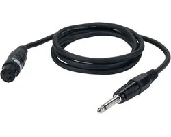 DAP Audio Microfoon Kabel - Female XLR naar Jack Mono - 6m (Zwart)