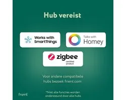 frient Water Leak Detector - Draadloze Overstromingssensor met Luide Sirene | Directe Waarschuwing via Meldingen - Werkt op Batterijen - Zigbee - Werkt met SmartThings, Home Assistant en Athom Homey