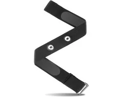 1 x vervangende borstband voor hartslagsensor, verstelbare cardio-riem 70-105 cm, zachte elastische band, compatibel met Garmin, Wahoo, Polar H10 H9, Coospo, Magene, Bryton, 1 stuk, zwart