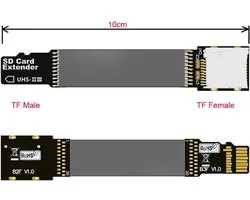 Thijox - TF Micro SD Mannelijke Extender TF-kaart Vrouwelijke Verlengkabel Adapter 100mm Flexibel voor SD/SDHC/SDXC UHS-III UHS-3 Hoge Snelheid