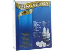 Boston Simplus Flight Pack - 2 x 60 ml + 2 lenshouders + Zip-bag - Lenzenvloeistof