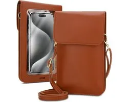 Étui pour téléphone portable compatible avec Motorola MOTO G 5G PLUS en MARRON. Étui Housse Sac à main pour femme.