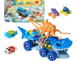 Monster Jam - Mini Jams Megalodon Squid Takedown Speelset met Exclusieve Megalodon en Monster Manta Mini Monster Trucks - Lanceeractie Speelset - Vanaf 3 Jaar