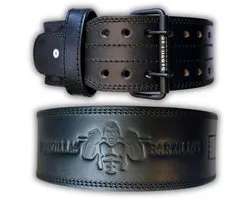 Barzillas Powerlifting Belt 10mm – Leren Lifting Belt 10cm Breed – Heavy Lifting Support – Voor Squat, Deadlift & Press – Gespsluiting – Medium