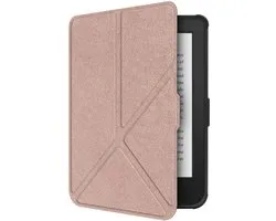New Age Devi - 2 stuks Case geschikt voor Kobo Clara BW Hoesje - Trifold Bookcase in Rosé Goud voor een stijlvolle look!