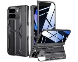 Dunne Scharnier Stand Case voor Google Pixel 9 Pro Fold met Privacy Protector - Ondersteuning voor Draadloos Opladen - Full Body Zachte Beschermende Telefoon Cover
