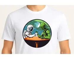 Human vs Alien - T Shirt - Cute - Sarcastic - GoodVibes - Funny - Gift - Cadeau - Sarcastisch - schattig - lief - feelgood - Alien - GalaxyVibes - Astronaut - UFO - Kosmisch