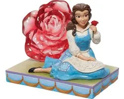 Belle en het Beest Belle met Roos 12 cm