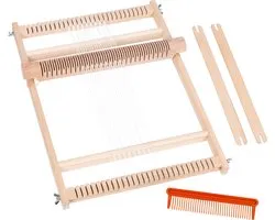 Métier à tisser en bois Goki pour l'école avec peigne - 25 cm