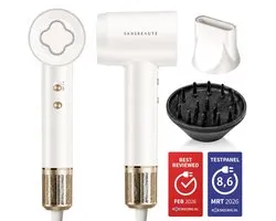 Sansbeauté® Föhn met Diffuser - Krullen - 110.000RPM - Ionische Haardroger met Borstel - 3 Standen - 3 Opzetstukken - Reisföhn - Sèche Cheveux - Krul Feun Set - Haarföhn met Defuser - Hair Blow Dryer - Kappersfohn - 2000W