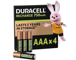 Duracell Oplaadbare Batterijen Plus AAA - 2 x 4 stuks - Voordeelverpakking