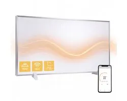 Silvergear Panneau Chauffant Infrarouge avec Thermostat - Chauffage Électrique avec App - 720W - Wit