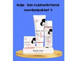 Kojie San Skin Lightening Benefit Package 4 – Complete Verhelderende Huidverzorgingsset – verminderd Donkere Vlekken, Egaliseert de Huidtint & Ondersteunt een Gladde, Stralende & Gezonde Huid