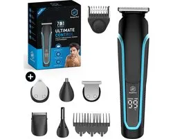 Beeperfect® Tondeuse à barbe 5 en 1 pour hommes - Incl. 5 accessoires - Tondeuse - Bodygroomer - Nez et Oreille - 0,5-10MM - Peigne à barbe gratuit