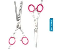PROMO ! BeautyTools PRO LINE Ciseaux à amincir / Ciseaux à amincir Dents fines pour droitier - Titan BlueThin (5,5 pouces) - (RS-1529)