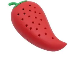 Kruidenfilter - Filter voor kruiden - Kruiden ei - Paprika vorm - Koken - Keukentool - Kook accessoire - Keukengadget - Herb infuser - Spice infuser - Herb strainer - Kitchen gadget - Cooking - Jonyx