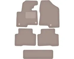 Tapis en velours beige pour Hyundai SantaFe III 7 places (2012-)