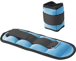 2 stuks Weighted Ankle Wraps Weighted Wristbands 0,5 kg per Stuk | Adjustable With Velcro Closure | For Fitness, Yoga, Rehabilitation, Jogging, Gymnastics, Aerobics, Gym（hemelsblauw）