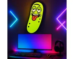 Stoned Pickle Lightbox – Cartoon 3D 420 Weed Lamp – Uniek Stoner Decor, Chill Room Verlichting & Grappig Cannabis Cadeau | Leeslampje Kinderen | Cadeau Jongen, Meisje of Baby | Muur Decoratie Kunst Kinderkamer Babykamer | Origineel Kraamcadeau