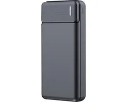 Powerbank 20000 mAh - 22.5W Snellader - 1x USB C input en output - 2x USB A output - 1x Micro USB input - USB A naar USB C kabel meegeleverd - Powerbank klein - Zwart