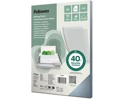 Fellowes Schutbladen A4 – 180 Micron – Transparant PVC Covers – 25 Stuks – Voor Inbindmachine