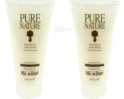 Showtime Pure Nature Detangle and Shine Haarconditioner honing 2 x 200ml
