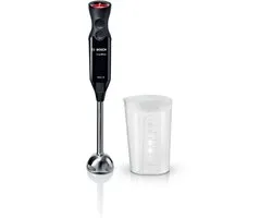 Bosch MS6CB6110 ErgoMixx - Staafmixer - 1000W - 4-bladenmes - Inclusief maatbeker - 12 snelheidsinstellingen - RVS/Zwart