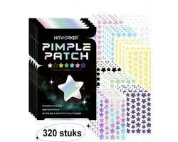 Hitworker Pimple Patches - Acne/puist pleisters -Met Hydrocolloïd - 7 kleuren - 320 stuks