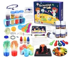 STEM Kit - Grote Experimenteerdoos voor Kinderen - Science Lab met 70 Proefjes - Scheikunde, Natuurkunde & Vulkaan Maken - Experimenteerdoos - Educatief Speelgoed - Educatief STEAM Speelgoed - Inclusief Bril & Handleiding 3+