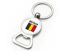 Akyol - belgium vlag flesopener - België - reizigers - toerist - verjaardagscadeau - souvenir - vakantie - kado - gift - geschenk - 9 bij 3 cm