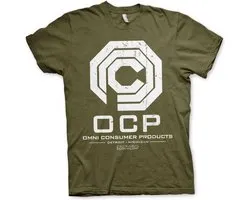 Robocop Heren Tshirt -M- Omni Consumer Products Groen