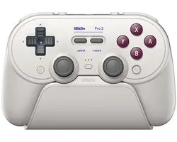 8BitDo Pro 3 Bluetooth Controller - Draadloze Gamepad - Nintendo Switch / Switch 2 / PC / Mac / Android / iOS - Bluetooth & 2.4 GHz & USB - Zilver