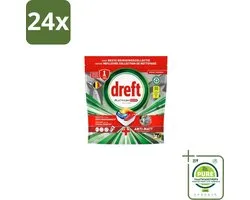 Dreft – Vaatwastabletten – Platinum Plus All-in-One – Original – 30 Tabletten - Voordeelverpakking - 24 stuks - Vaatwastabletten - Anti-dofheid