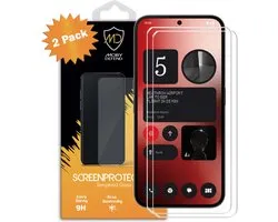 2-Pack MobyDefend Screenprotectors - Geschikt voor Nothing Phone (2a) / Nothing Phone (2a) Plus - Case-Friendly Screensavers - Gehard Glas