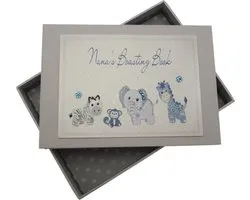 White Cotton Cards Tiny Fotoalbum (Blauw)