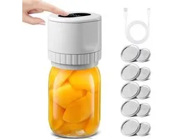 Handheld Vacuum Pottensealer Set - USB Oplaadbaar - Met Ingebouwde Flesopener - Compact ABS Ontwerp - Sterke Zuigkracht - Voor Voedselbewaring En Fermentatie