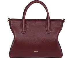 abro Handtas Schoudertas Leather Ranger Smith Handbag Bag Thea Bordeaux Wijnrood